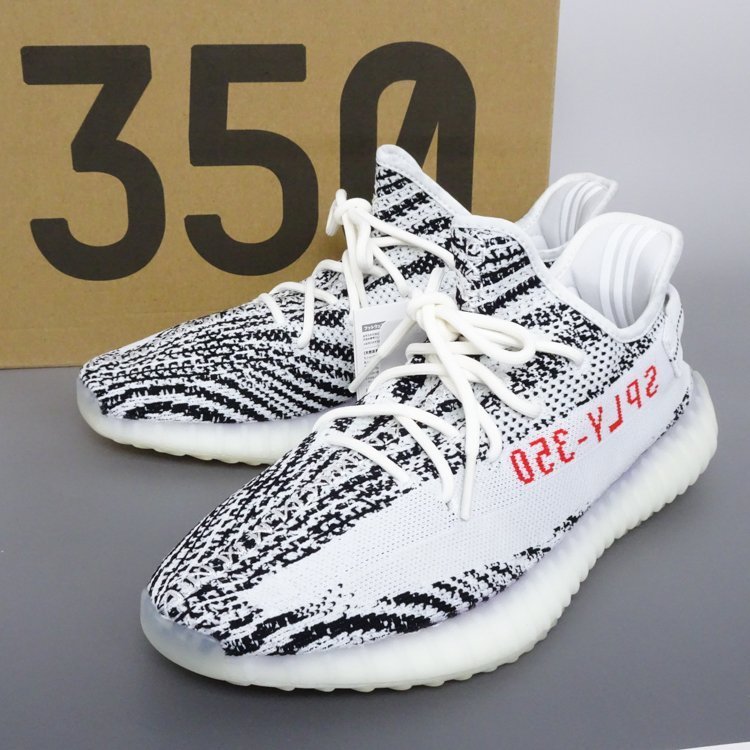 ほぼ未使用/1円】アディダス adidas Yeezy Boost 350 V2 ZEBRA