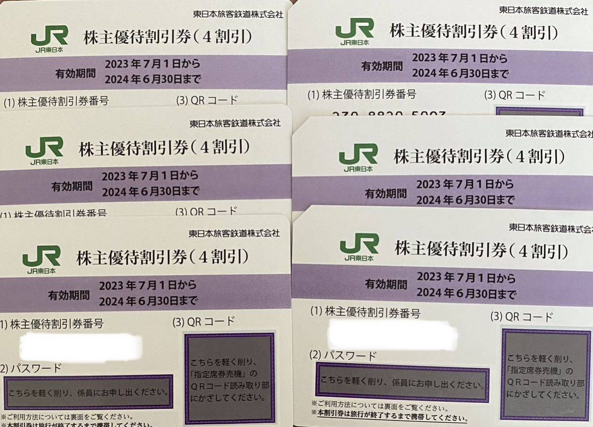 JR東日本株主優待割引券 6枚(優待券、割引券)｜売買されたオークション