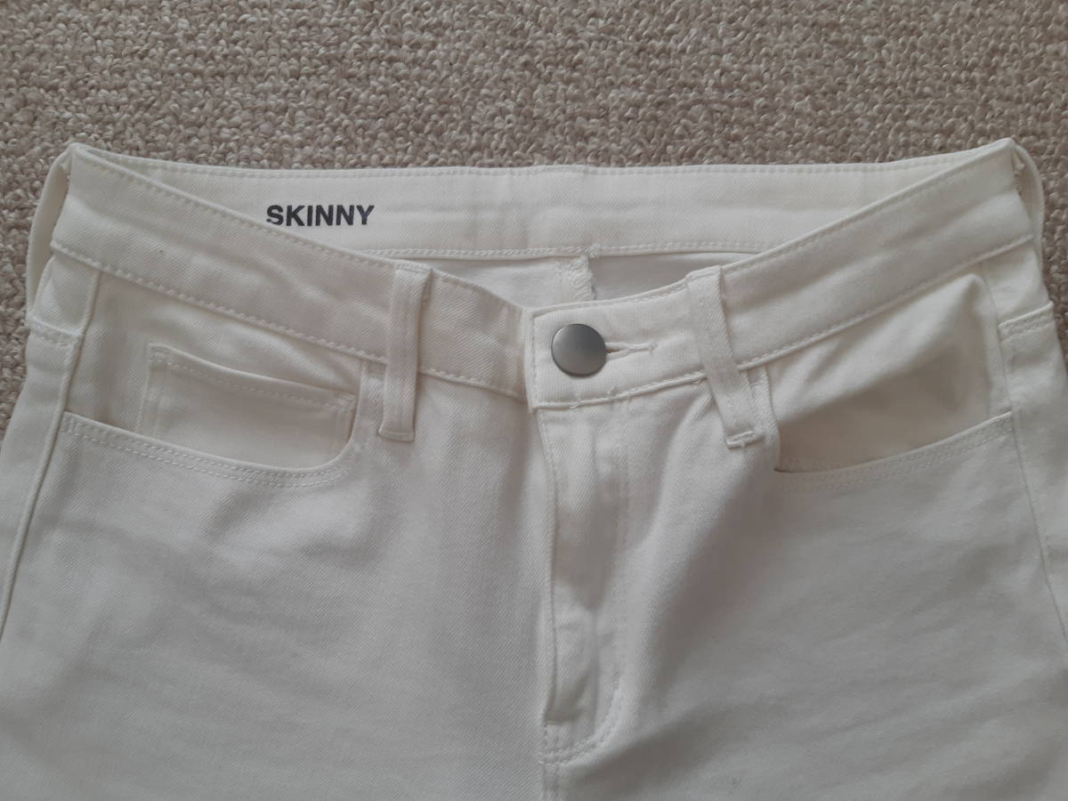  прекрасный товар *GAP Gap * женский обтягивающие джинсы брюки * белый белый *24 дюймовый *XS