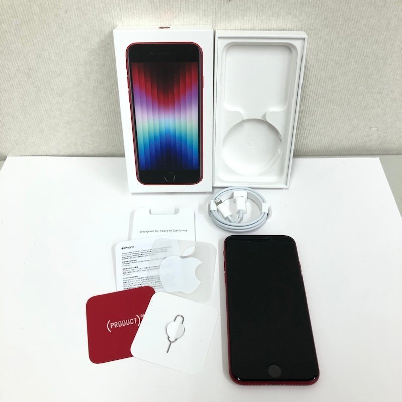SIMフリー Apple iPhone SE 第3世代 64GB レッド MMYE3J/A A2782