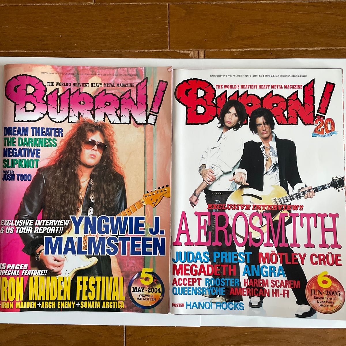 BURRN!2004年5月&2005年6月 2冊　ハードロック、ヘビィメタル音楽雑誌