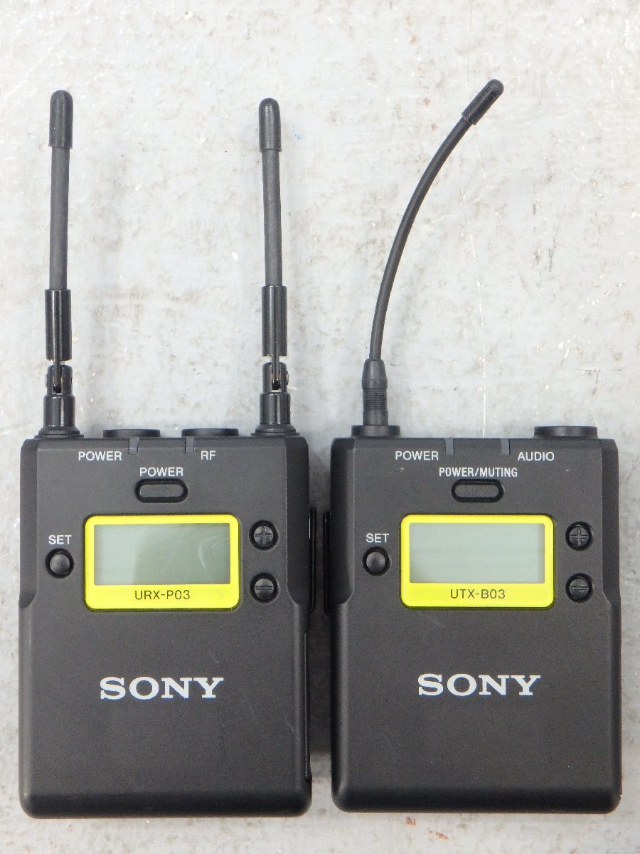 △現状品 SONY URX-P03 UTX-B03 セット ワイヤレスマイク 同梱 △現状品 SONY URX-P03 UTX-B03 セット ワイヤレスマイク 同梱
