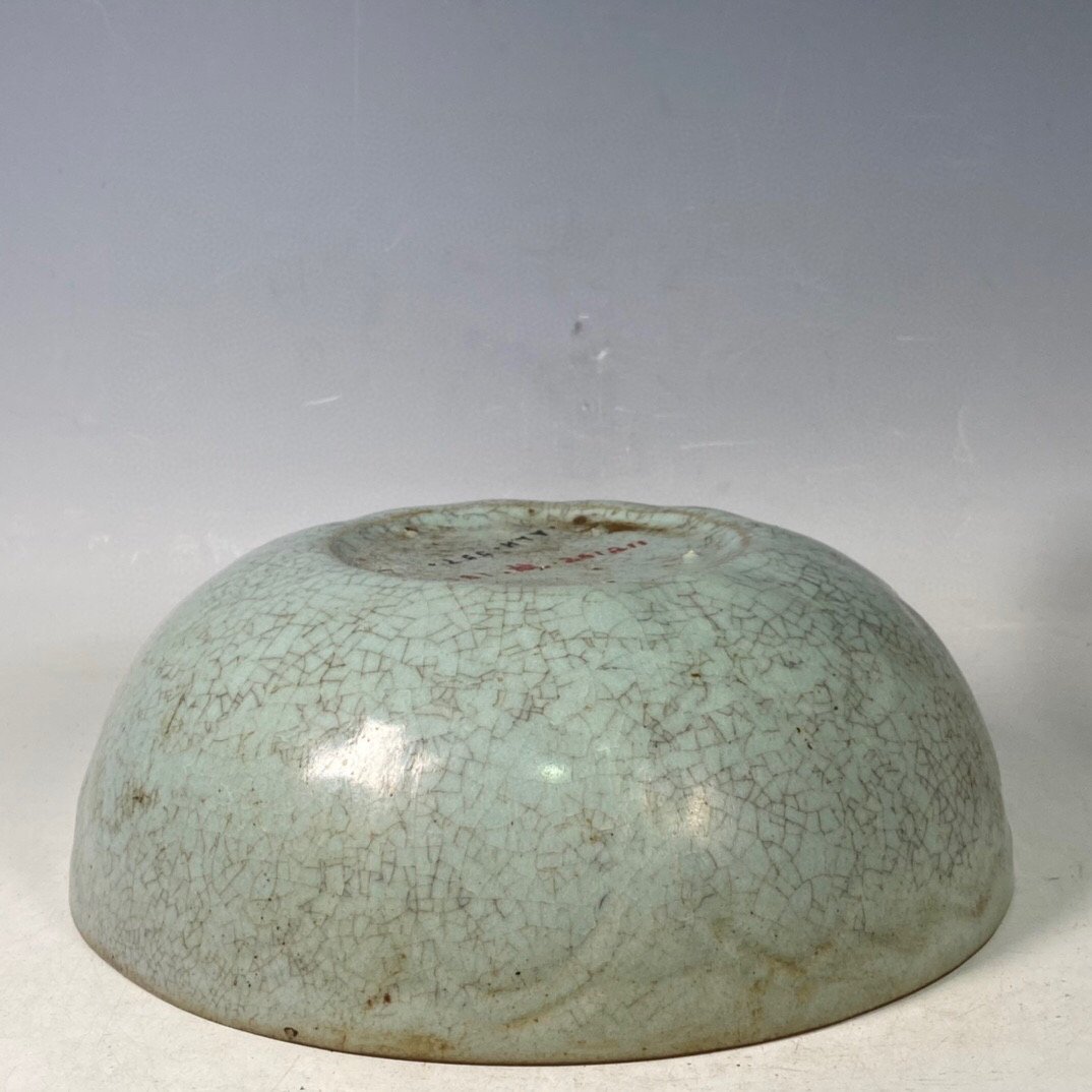 ◇古寳堂◇宋汝窯冰裂紋荷花碗古陶瓷品極細工古置物古擺件中国古美術