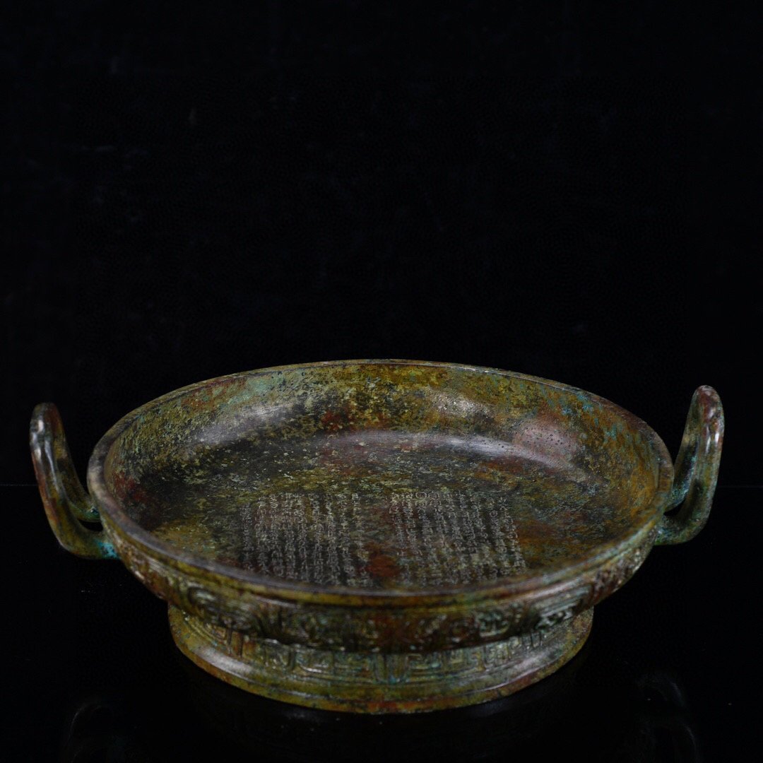 ◆古寳堂◆西周時期 青銅製 墻盤 置物 賞物 極細工 古置物 古擺件 中国古美術 時代物 古董品