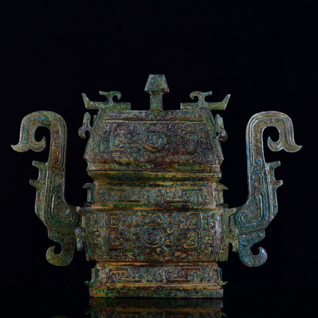 ◆古寳堂◆西周時期 青銅製 方彝 置物 賞物 極細工 古置物 古擺件 中国古美術 時代物 古董品