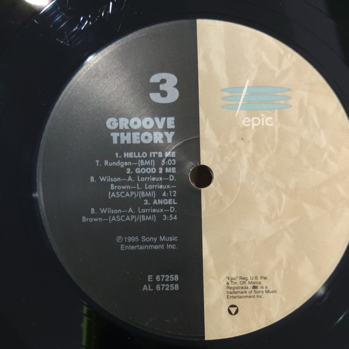 GROOVE THEORY！貴重！！大人気/2LP/1995/ US ORIGINAL/ 2LP ( EPIC E2 57421/tell me/baby luv/12in///_画像7
