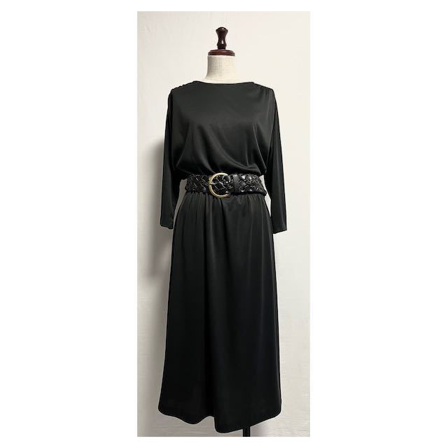 1990's made in mexico BLAIR black halfsleeve long dress ロングワンピース ワンピース