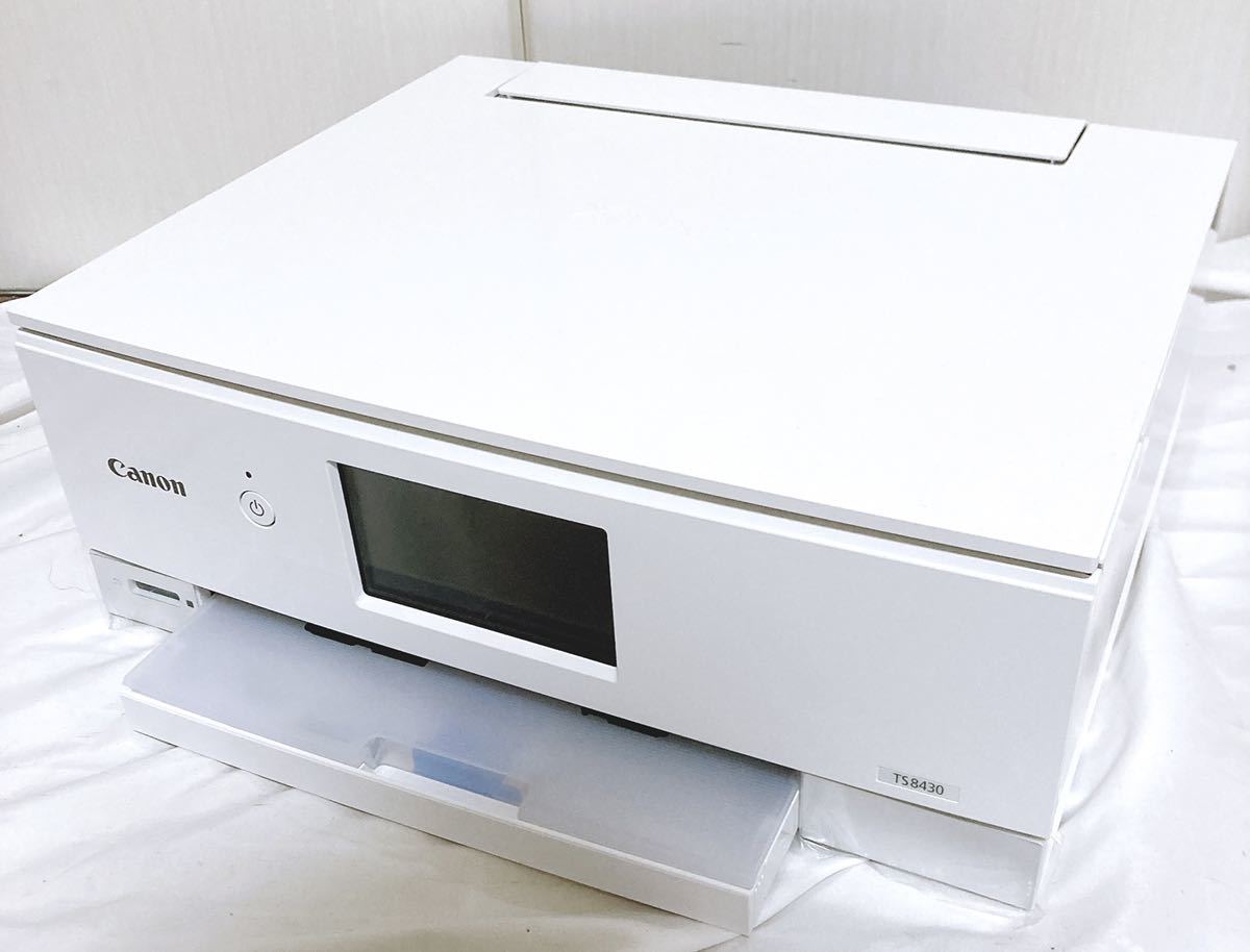 総印刷枚数140枚 美品 CANON PIXUS TS8430 WH インクジェットプリンタ