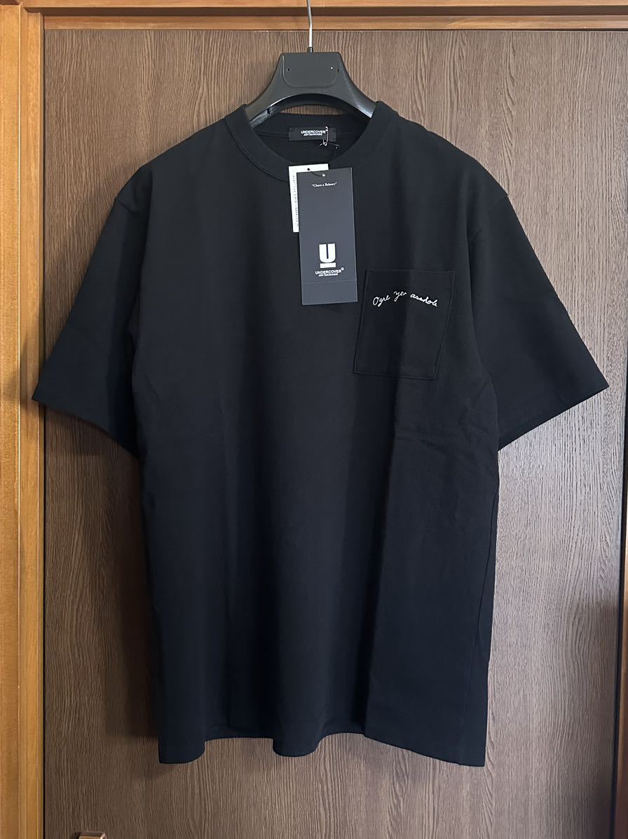 黒3新品 UNDERCOVER メンズ オウガ ペーパークラフト Tシャツ 半袖 カットソー 22SS size 3 L アンダーカバー OGRE YOU ASSHOLE ブラック