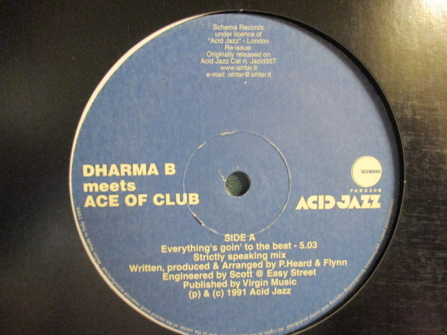Dharma B Meets Ace Of Club ： Evertyhing's Going To The Beat 12'' (( Acid Jazz / 落札5点で送料当方負担_画像1