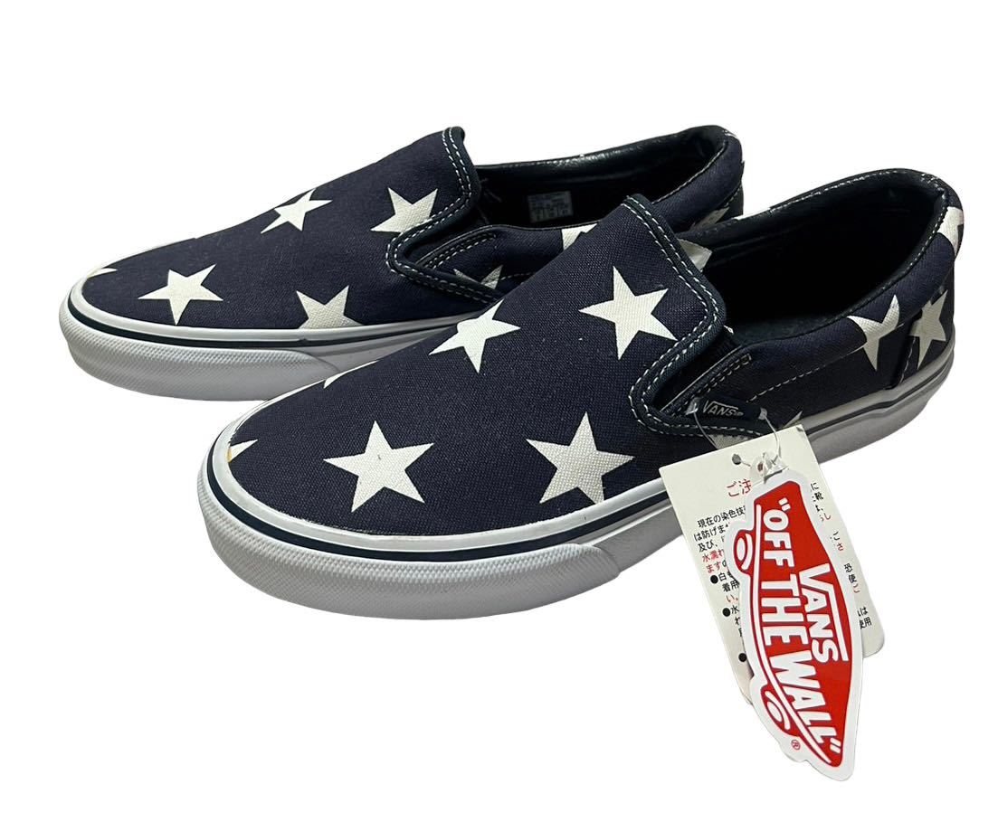 未使用品 VANS SOPHNET SLIP-ON STAR CLASSIC PACK 2 バンズ ソフネット スリッポン ネイビー/スタープリント US8 26㎝