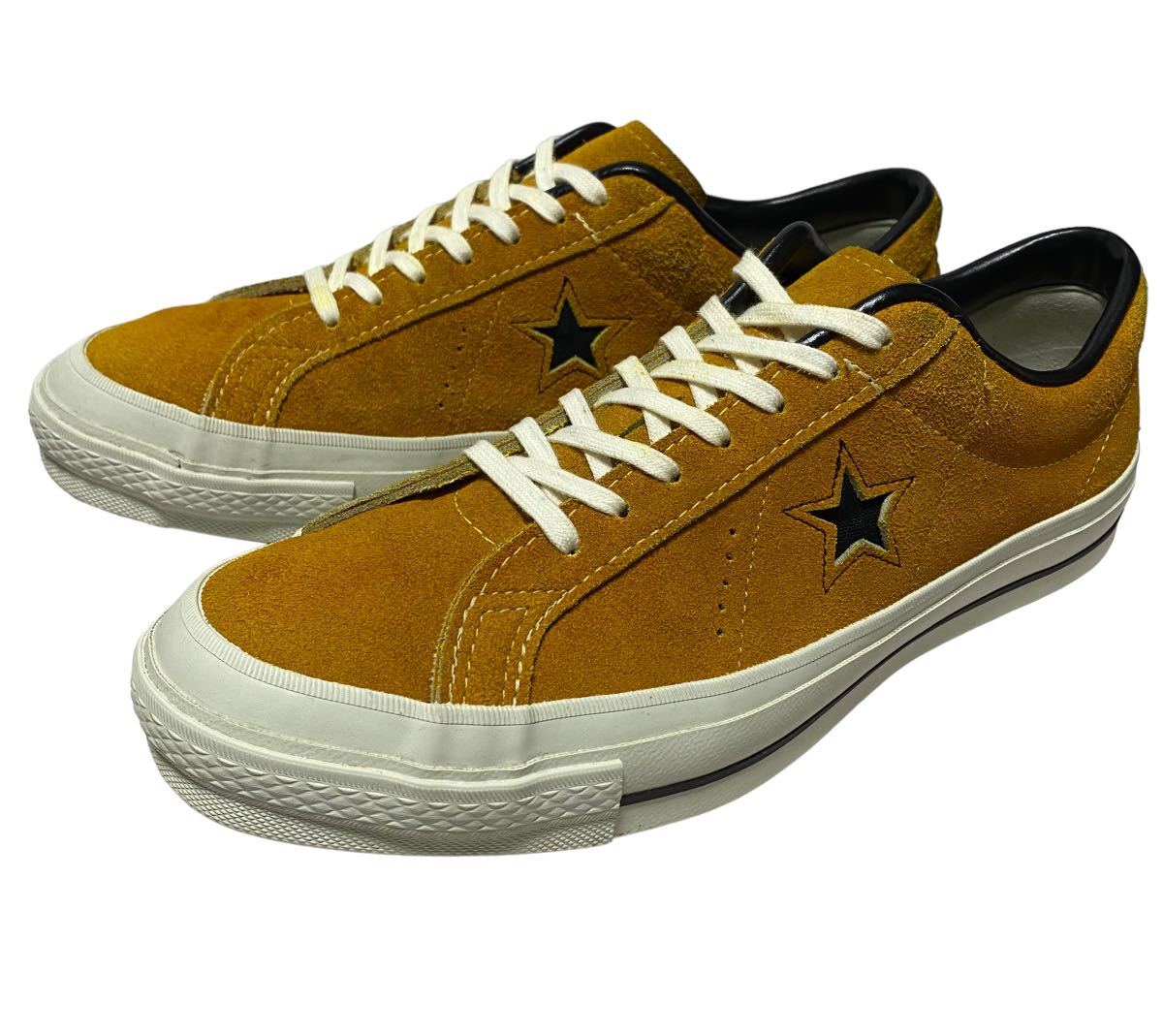 日本製 CONVERSE ONE STAR J VTG GOLD TIME LINE コンバース ワンスター スエード タイムライン ゴールド マスタード からし US9.5 28cm_画像1