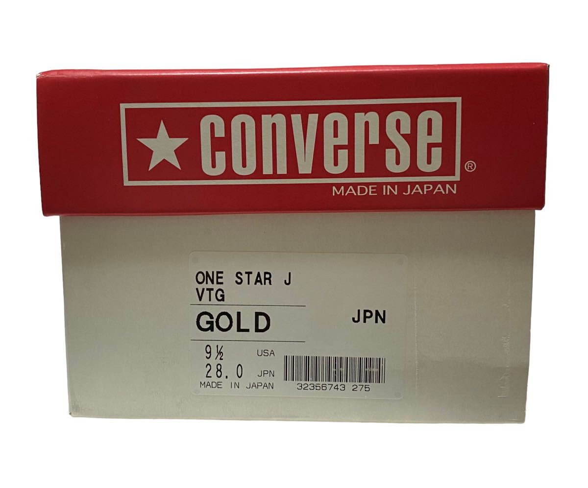 日本製 CONVERSE ONE STAR J VTG GOLD TIME LINE コンバース ワンスター スエード タイムライン ゴールド マスタード からし US9.5 28cm_画像9