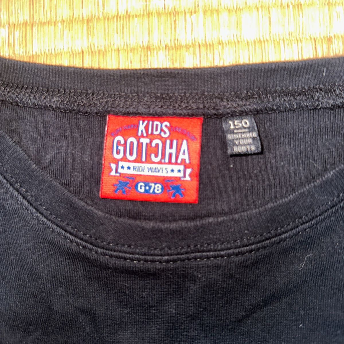 GOTCHA ガッチャ 半袖 Tシャツ キッズ ジュニア 150 黒 ブラック