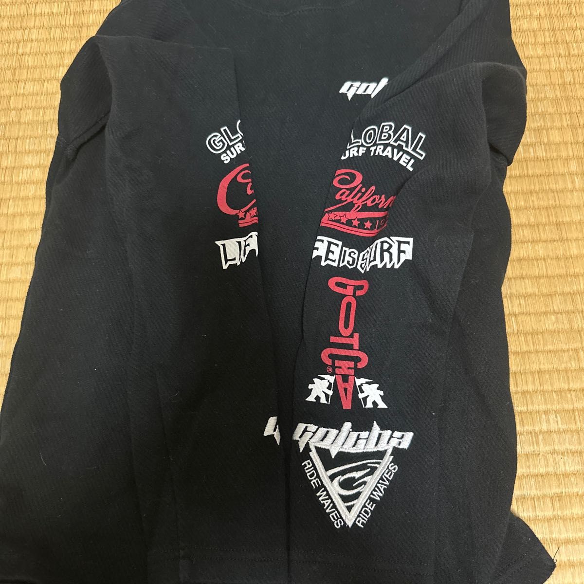 GOTCHA ガッチャ 長袖 Tシャツ ロンT キッズ ジュニア 150 黒 ブラック