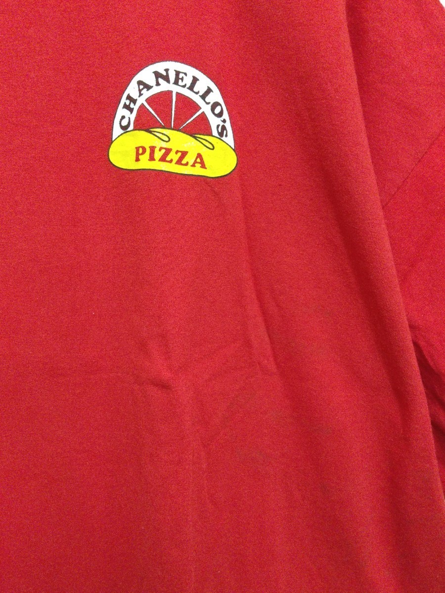 [送料無料](t21a4)2XLピッツァショップchanello's pizzaピザusaアメリカ輸入古着半袖プリントTシャツオーバーサイズゆるだぼ/企業の画像3