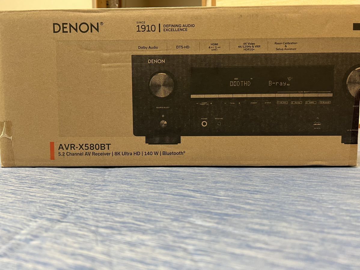 新品 送料無料 オマケケーブル付き デノン Denon AVR-X580BTK 5 2ch AV
