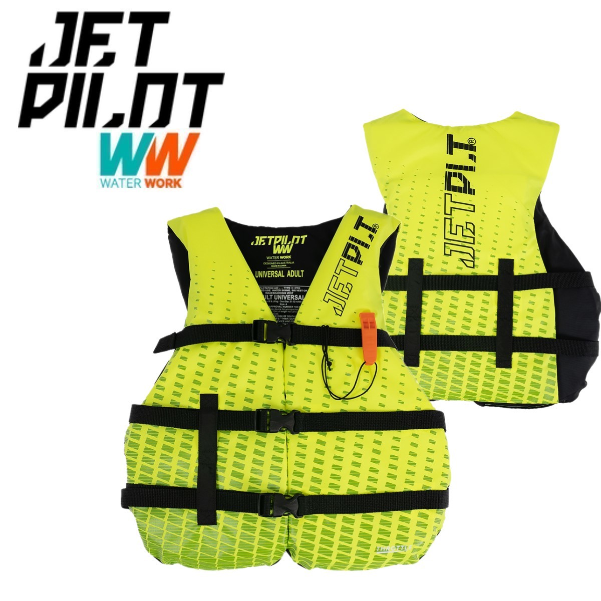 ジェットパイロット JETPILOT 2023 JCI認定ベスト 送料無料 スロットル 3-バックル CGA ナイロン ベスト JA23127CGA イエロー SUP