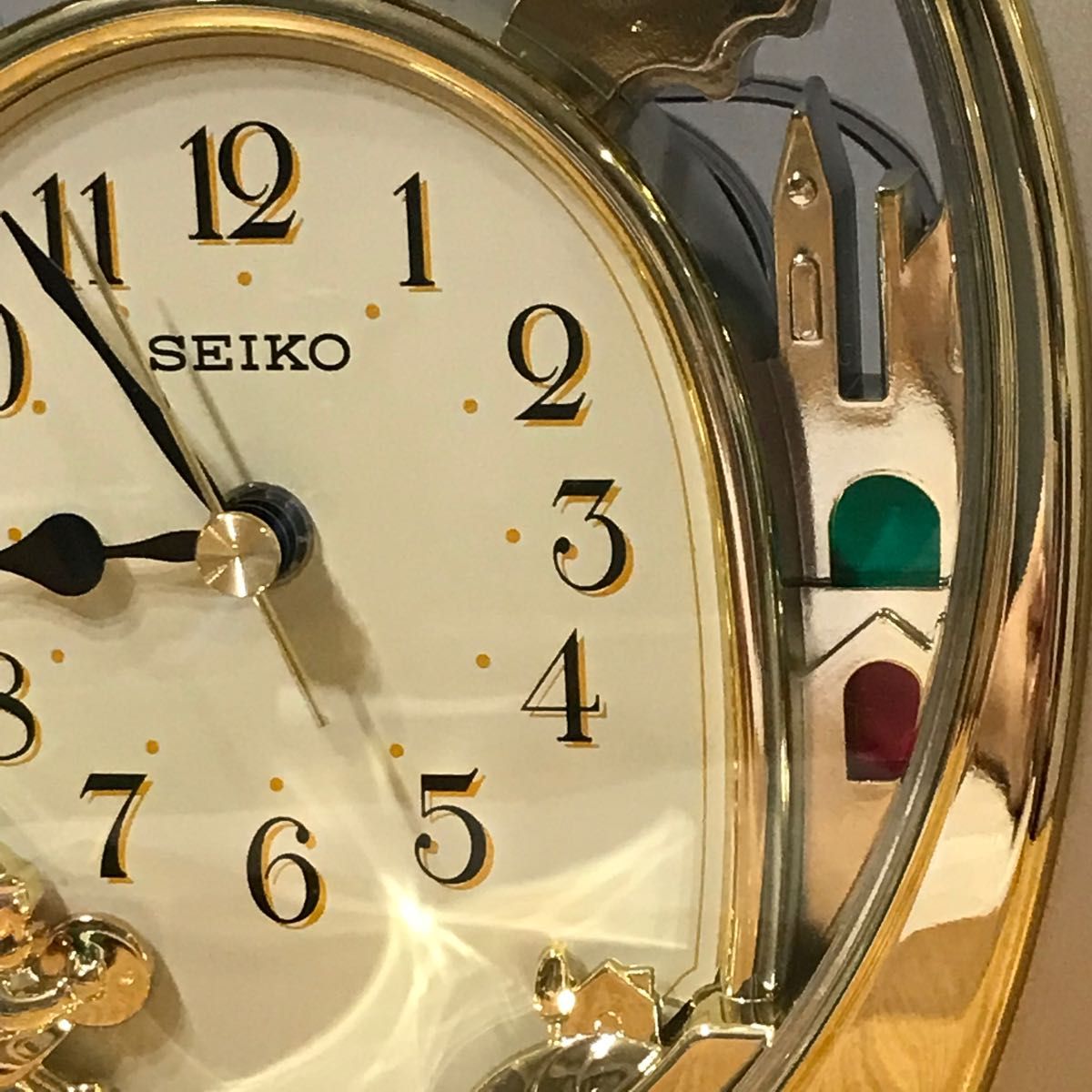SEIKO セイコー　置き時計　クォーツ　振り子　キラキラ　スモールワールド　未使用