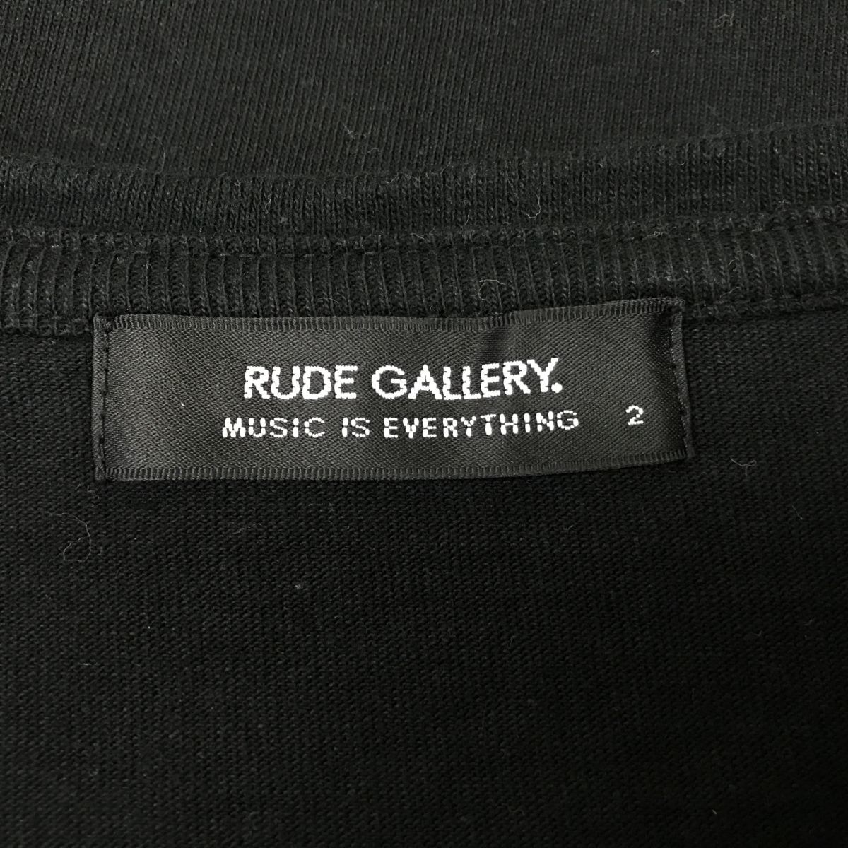 S1693-N◆美品◆ RUDE GALLERY ルードギャラリー 半袖Tシャツ カットソー プリント ◆ size2 ブラック 黒 コットン100_画像8