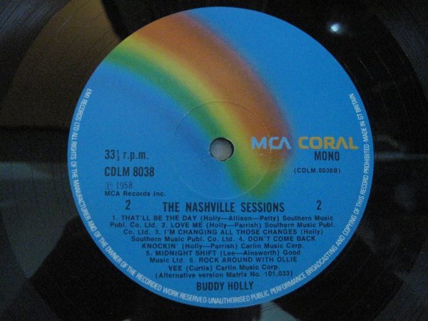 LP~ UK запись Buddy Holly // The Nushville Sessions - (records)