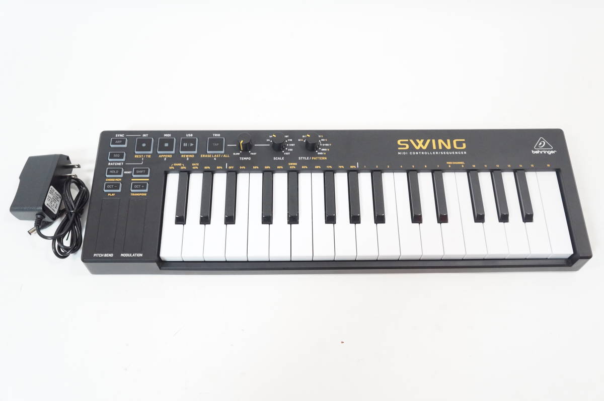 BEHRINGER SWING ミニ鍵盤 USB MIDIキーボード CV/Gate SYNC対応 64