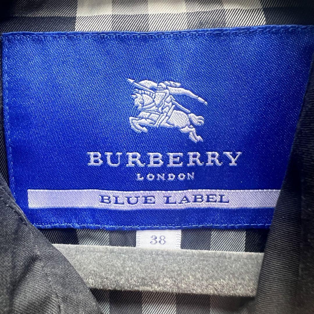 良品】BURBERRY BLUE LABEL ミドル丈トレンチコート 38-