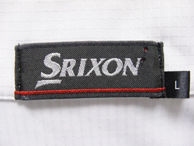 SRIXON ハーフジップ 半袖　シャツ ゴルフウェア Lサイズ ホワイト　ダンロップ_画像7