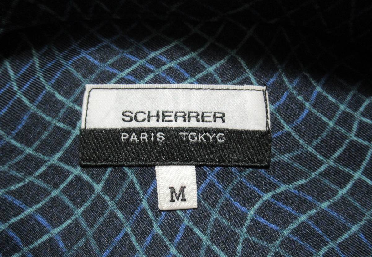 デッドストック レトロ★SCHERRER/シェレル◎シャツ 総柄 プリント柄 小杉産業 JEAN LOUIS SCHERRER ジャン・ルイ・シェレル_画像5