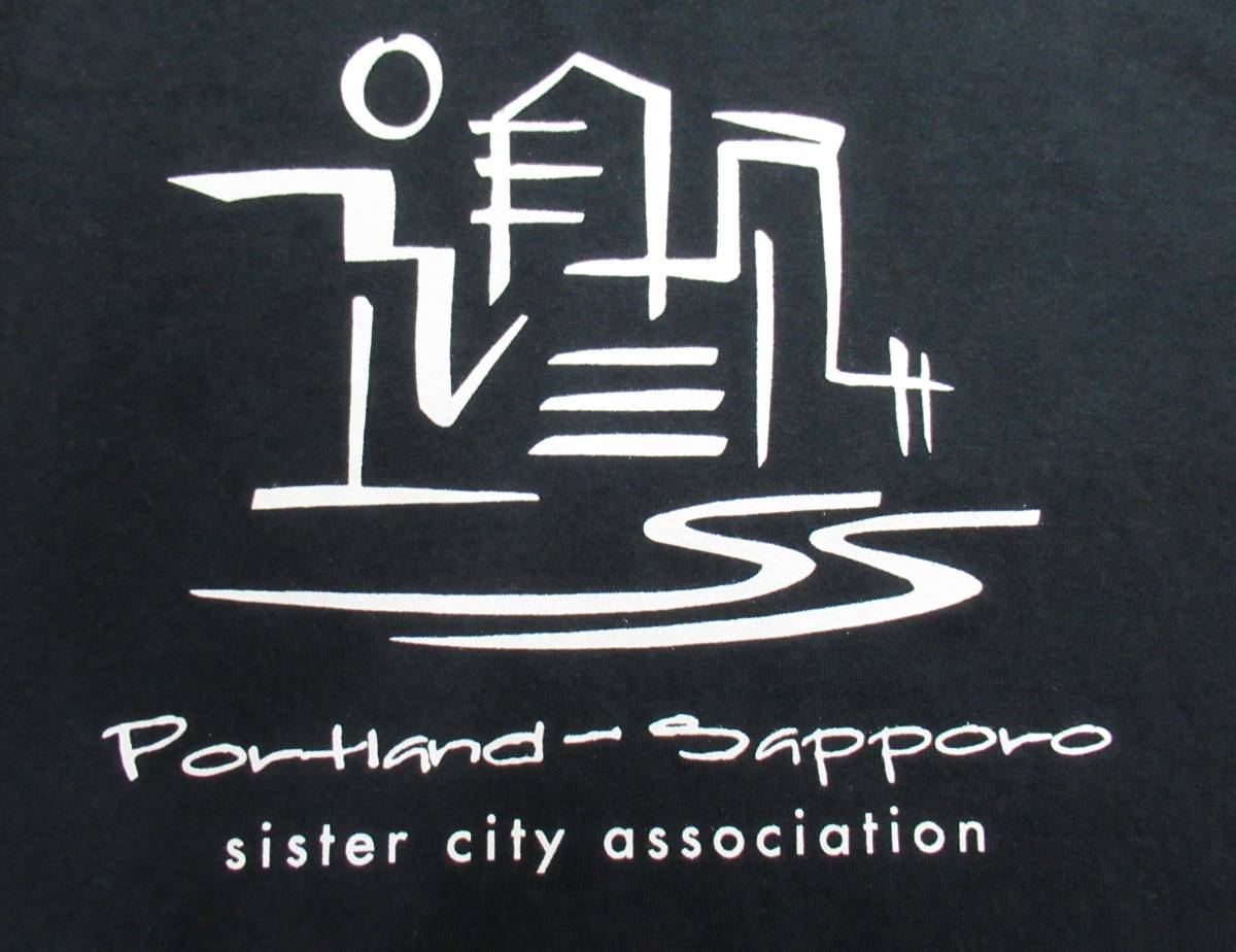 USA古着★Portland-Sapporo/ポートランド 札幌●Tシャツ sister city association 姉妹都市協会 官公庁もの_画像4