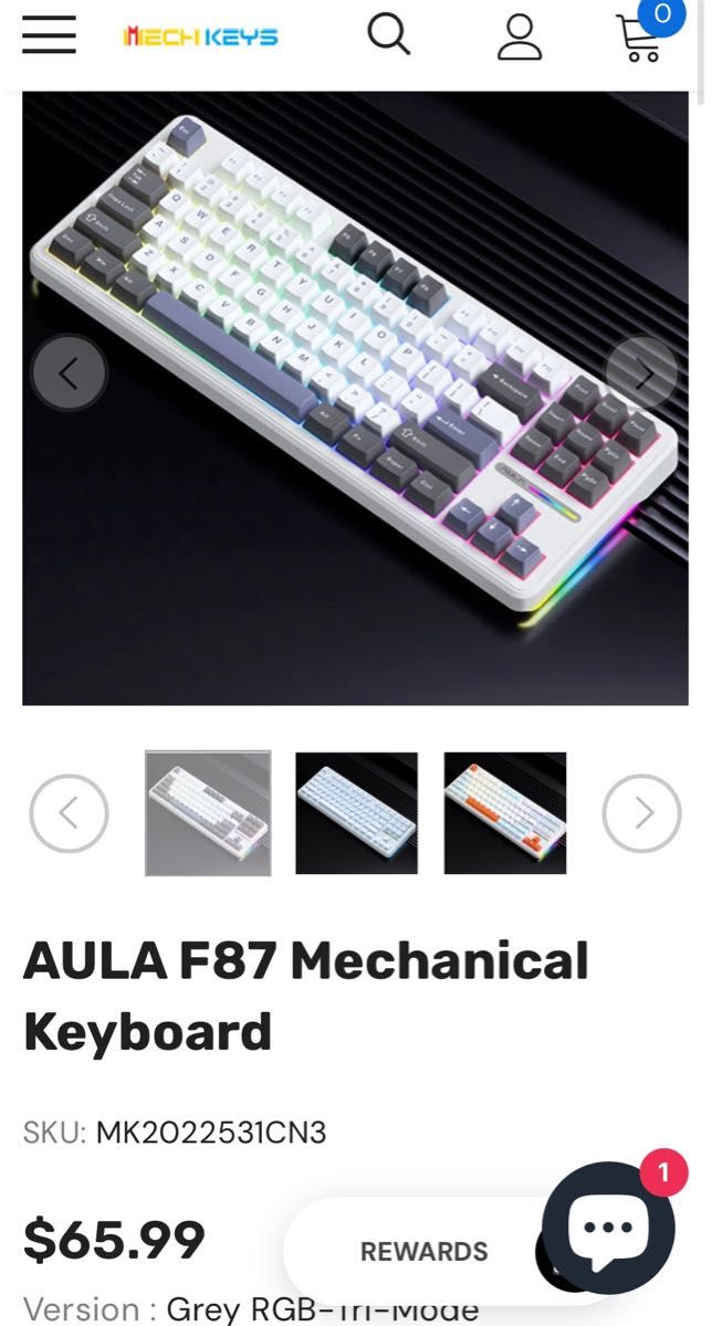 美品 AULA F87 ゲームイングキーボード gray wood V3スイッチ PBTニ色