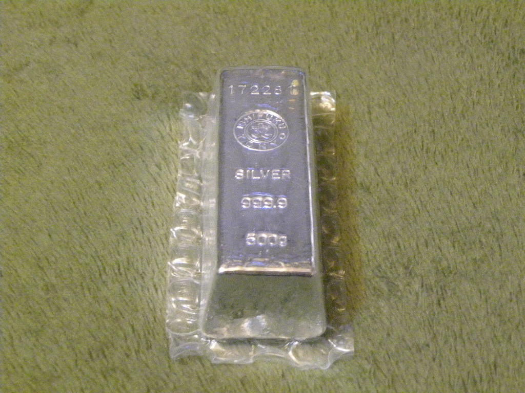 純銀 500g 銀地金 シルバー インゴット SILVER 999.9 (c) 純銀 500g 銀地金 シルバー インゴット SILVER 999.9 (c)