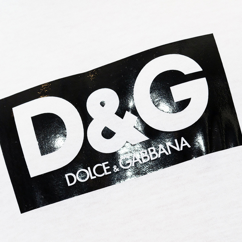 送料無料 2 DOLCE&GABBANA ドルチェ＆ガッバーナ G8QI4T FU7EQ ホワイト Tシャツ カットソー 半袖 size 48