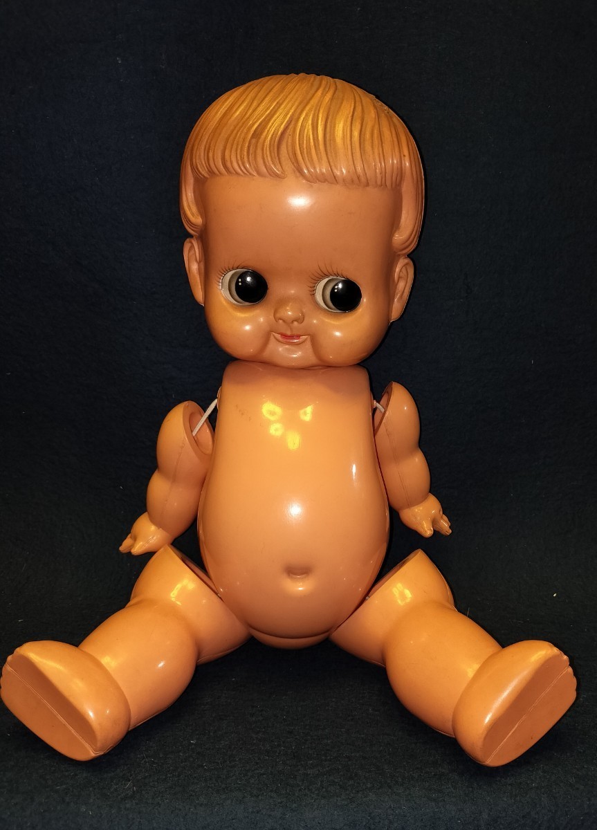 デコちゃん 全長45cm セルロイド 人形 昭和レトロ キューピー 特大 抱き人形 玩具 置物 当時物 稀品