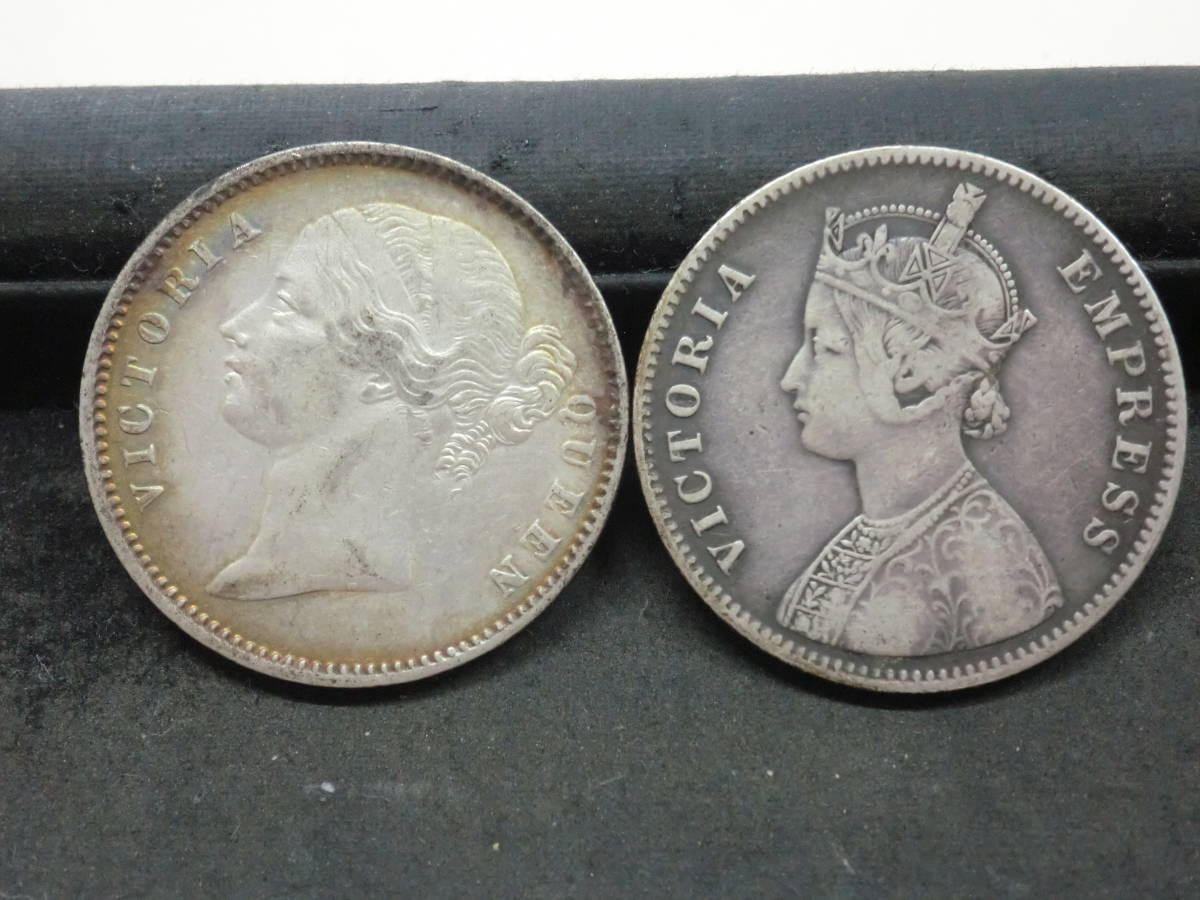 1840/1877印度維多利亞ONE RUPEE銀幣 原文:1840年/1877年 インド ヴィクトリア ONE RUPEE 銀貨