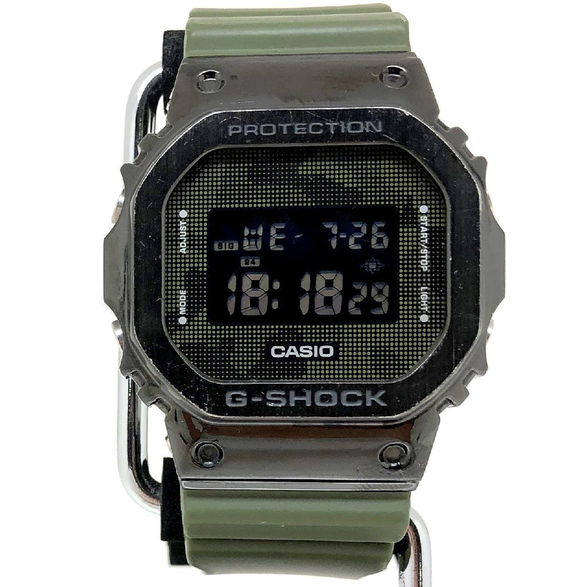 中古 G-SHOCK ジーショック CASIO カシオ 腕時計 GM-5600B-3 メタルカバー ラバー デジタル クォーツ カーキグリーン 【ITWHOGO3GV8W】_画像1