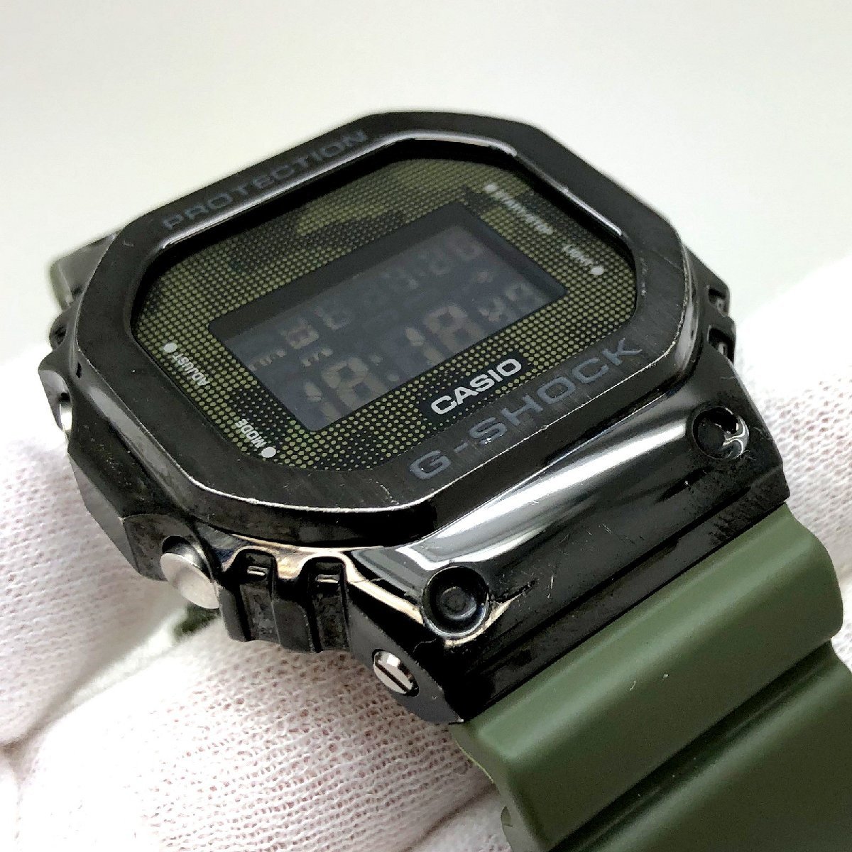 中古 G-SHOCK ジーショック CASIO カシオ 腕時計 GM-5600B-3 メタルカバー ラバー デジタル クォーツ カーキグリーン 【ITWHOGO3GV8W】_画像4