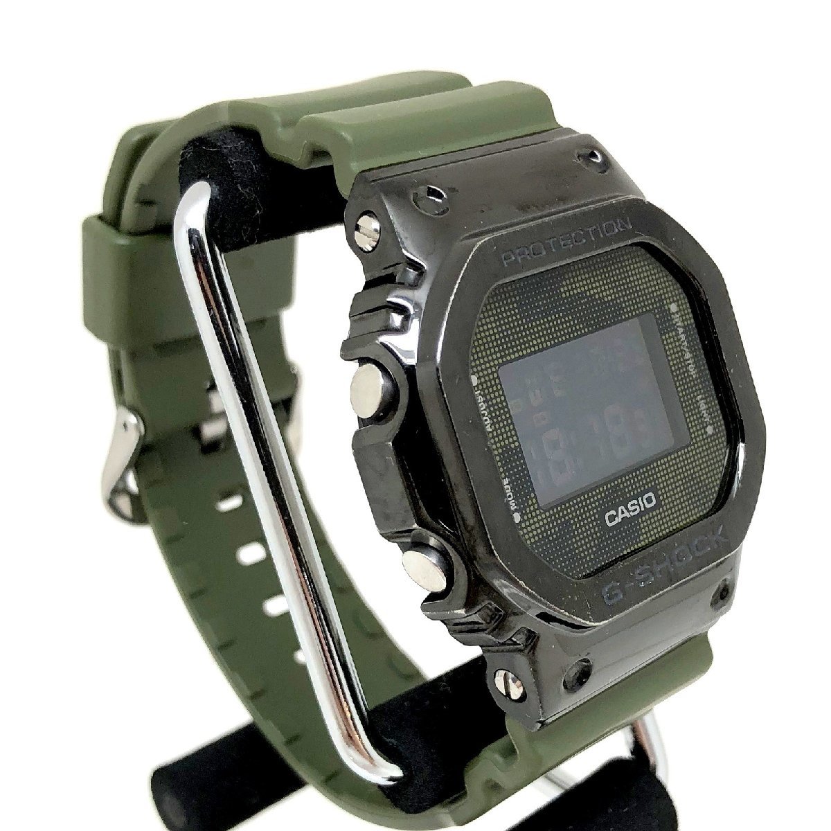 中古 G-SHOCK ジーショック CASIO カシオ 腕時計 GM-5600B-3 メタルカバー ラバー デジタル クォーツ カーキグリーン 【ITWHOGO3GV8W】_画像2