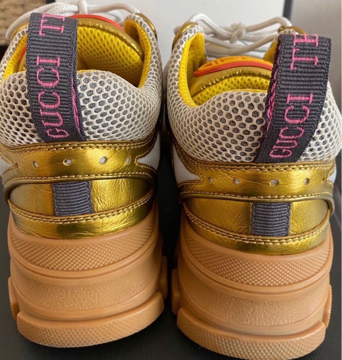 GUCCI スニーカー ゴールド フラッシュトレック 厚底 36-