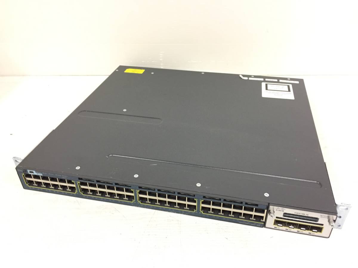 〇Cisco シスコ Catalyst 3560-X シリーズ WS-C3560X-48P-L スイッチ 動作品_画像1