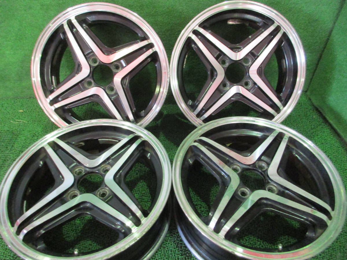 大阪493☆當時在日本製造的SSR款式?4輻條15×5.5 J + 40 100最終消失 <Br> 大阪493☆SSR風 日本製 当時物? 4スポーク 15×5.5J+40 100 最落無