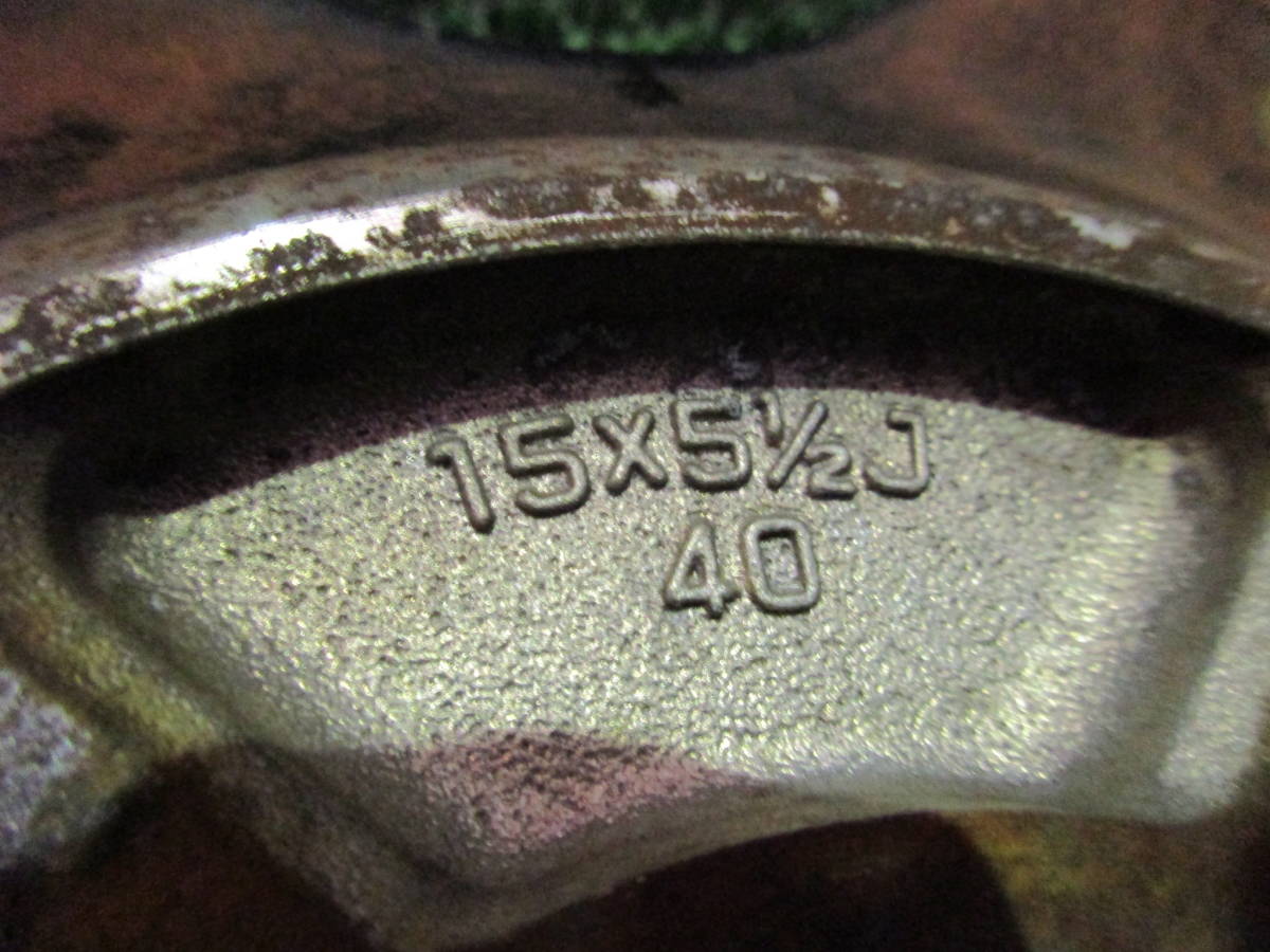 大阪493☆當時在日本製造的SSR款式?4輻條15×5.5 J + 40 100最終消失 <Br> 大阪493☆SSR風 日本製 当時物? 4スポーク 15×5.5J+40 100 最落無