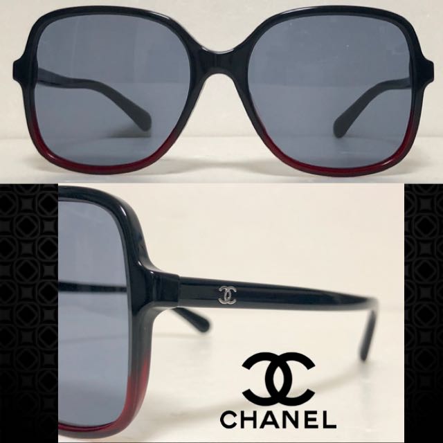  unused beautiful goods CHANEL Chanel sunglasses CH5349A 39,960 jpy 1559/S1 black * wine gradation lens color gray 