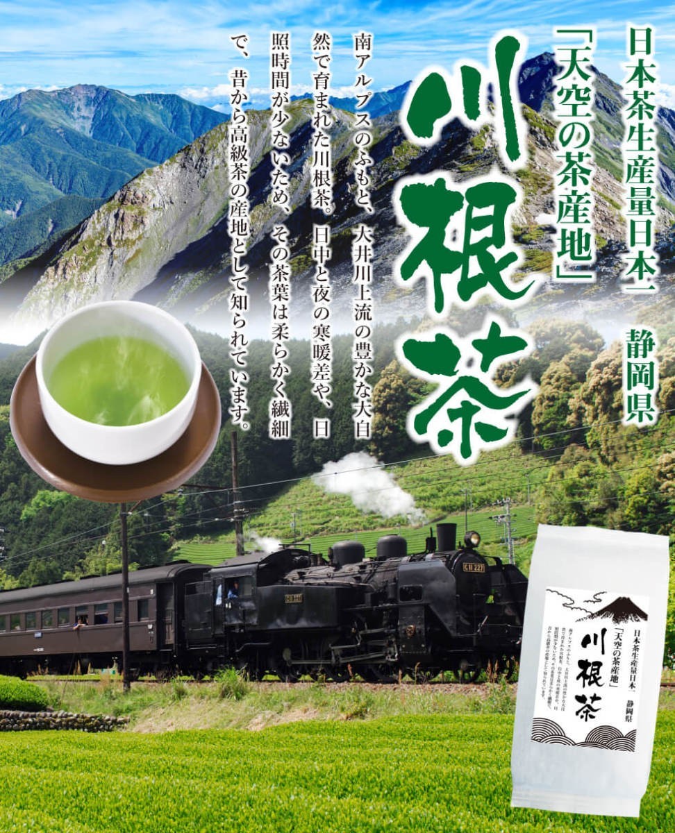 送料無料 川根茶 100g×6袋セット　　お茶 緑茶 煎茶 茶 茶葉 お茶葉 静岡 川根 国産 中蒸し 中むし 健康 健康茶_画像2