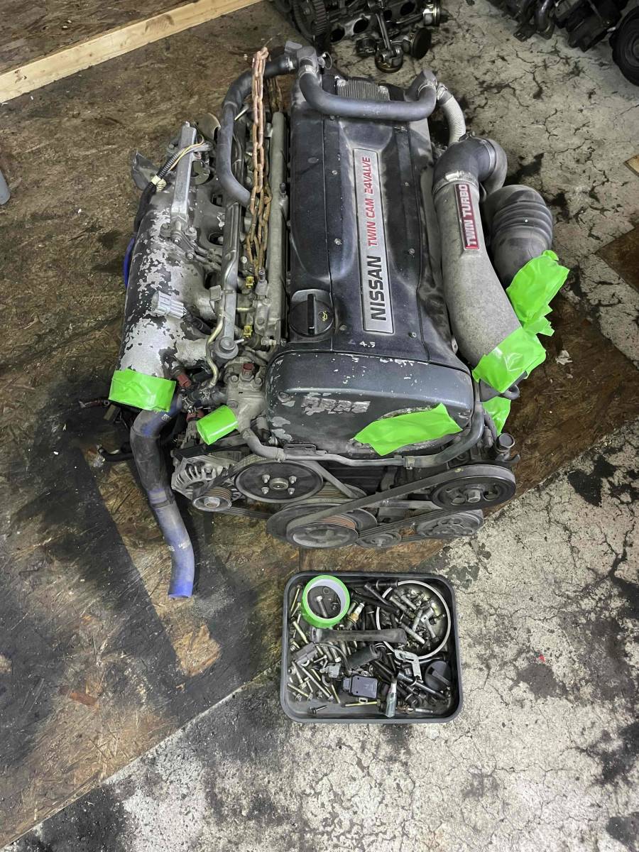 BCNR33 RB26DETT エンジン本体 GT-R 実働外し 載せ替え BNR32 BNR34