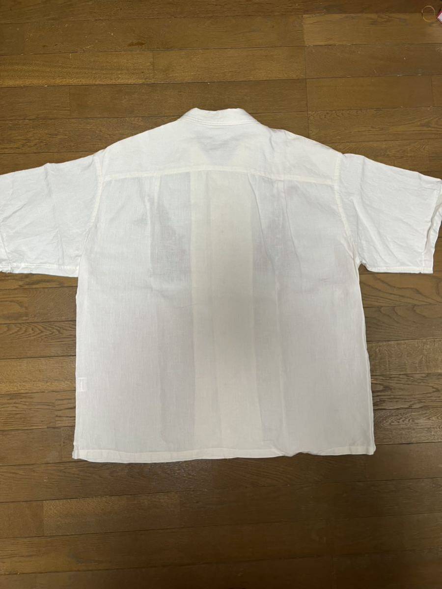 【美品sizeL】TENBOX 10匣 テンボックス 半袖シャツ San Antonino SHIRT リネンシャツ ホワイト 白 WHITE_画像4