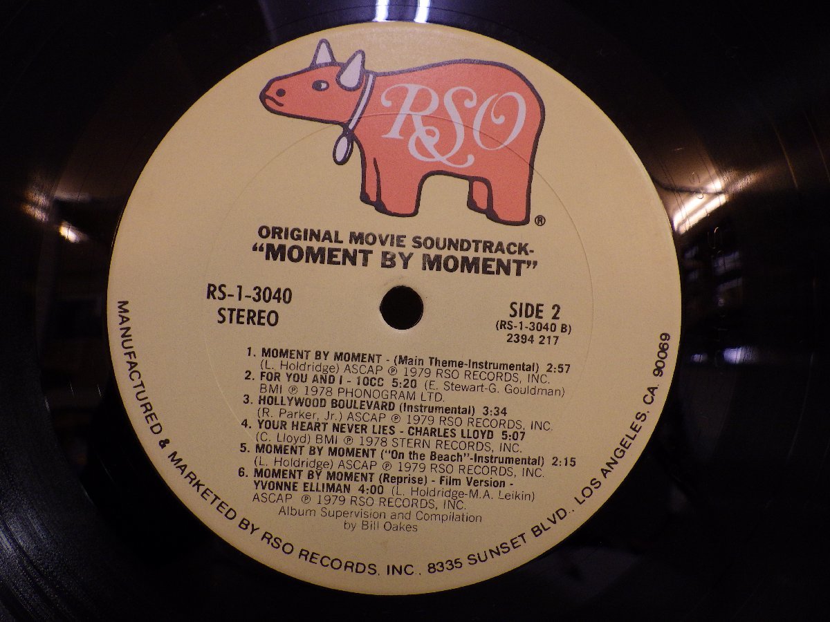 LP レコード Lily Tomlin リリー トムリン MOMENT BY MOMENT オリジナル サウンド トラック 【E-】 M2957Eの画像3