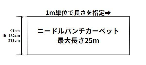 ニードルパンチカーペット 巾182cm 1m単位 厚み約3mm ダイニックジュノ コロナ 切り売り レッドカーペット_画像3