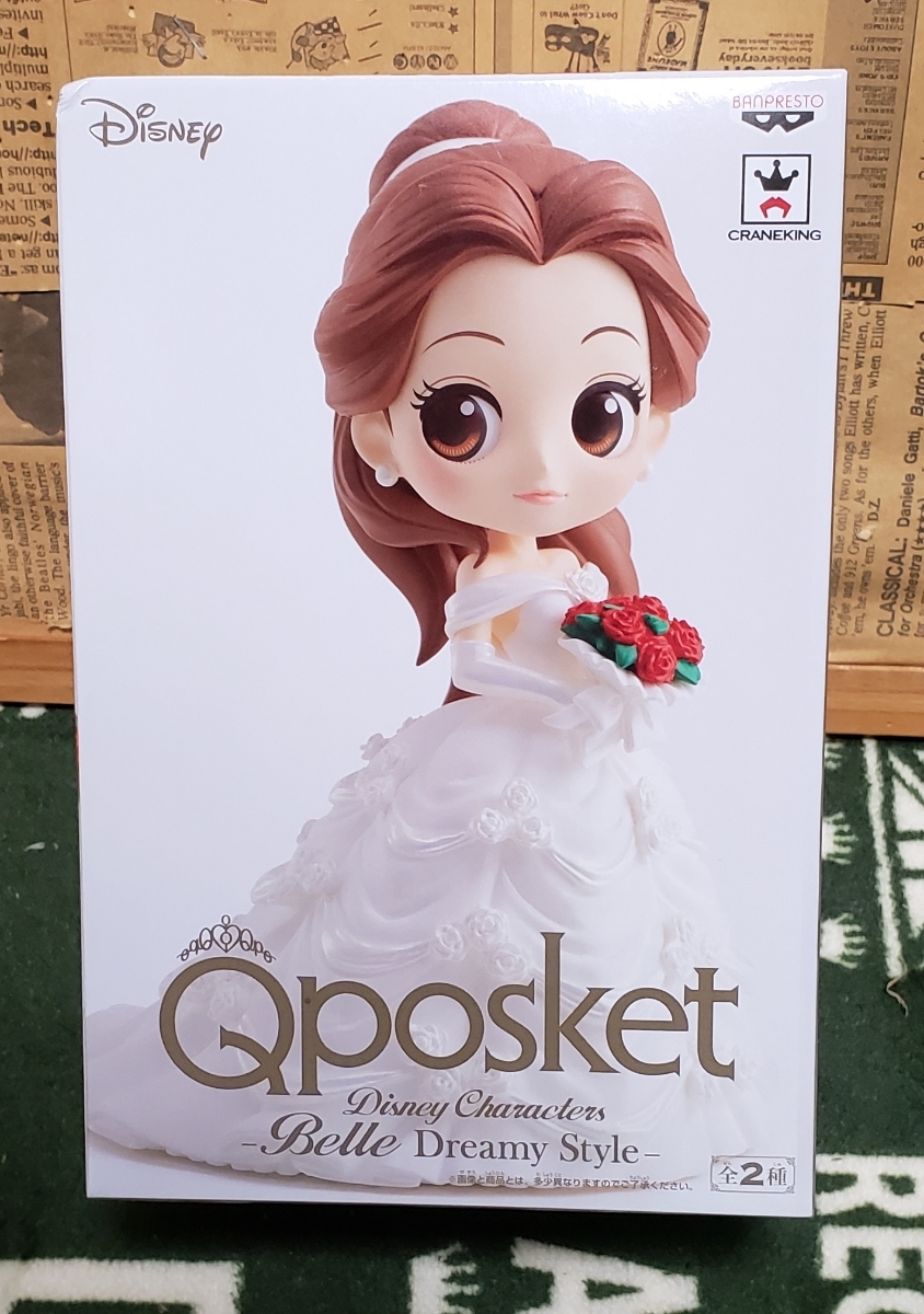 Qposket Q posket迪士尼人物美女夢幻風格貝爾婚禮禮服杯口袋薩福克夢幻風格稀有顏色 <Br> Qposket Q posket Disney Characters Belle Dreamy Style ベル ウェディングドレス キューポスケット ドリーミースタイル レアカラー