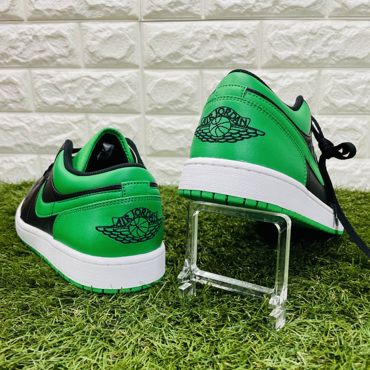 ナイキ エアジョーダン1 ロー ラッキー グリーン メンズ Nike Air Jordan 1 Low AJ1 白黒緑 29.5cm 送料込み 553558-065_画像8